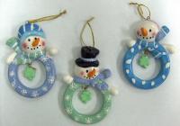 SNOWMAN ORNAMENTS 3 PC SET